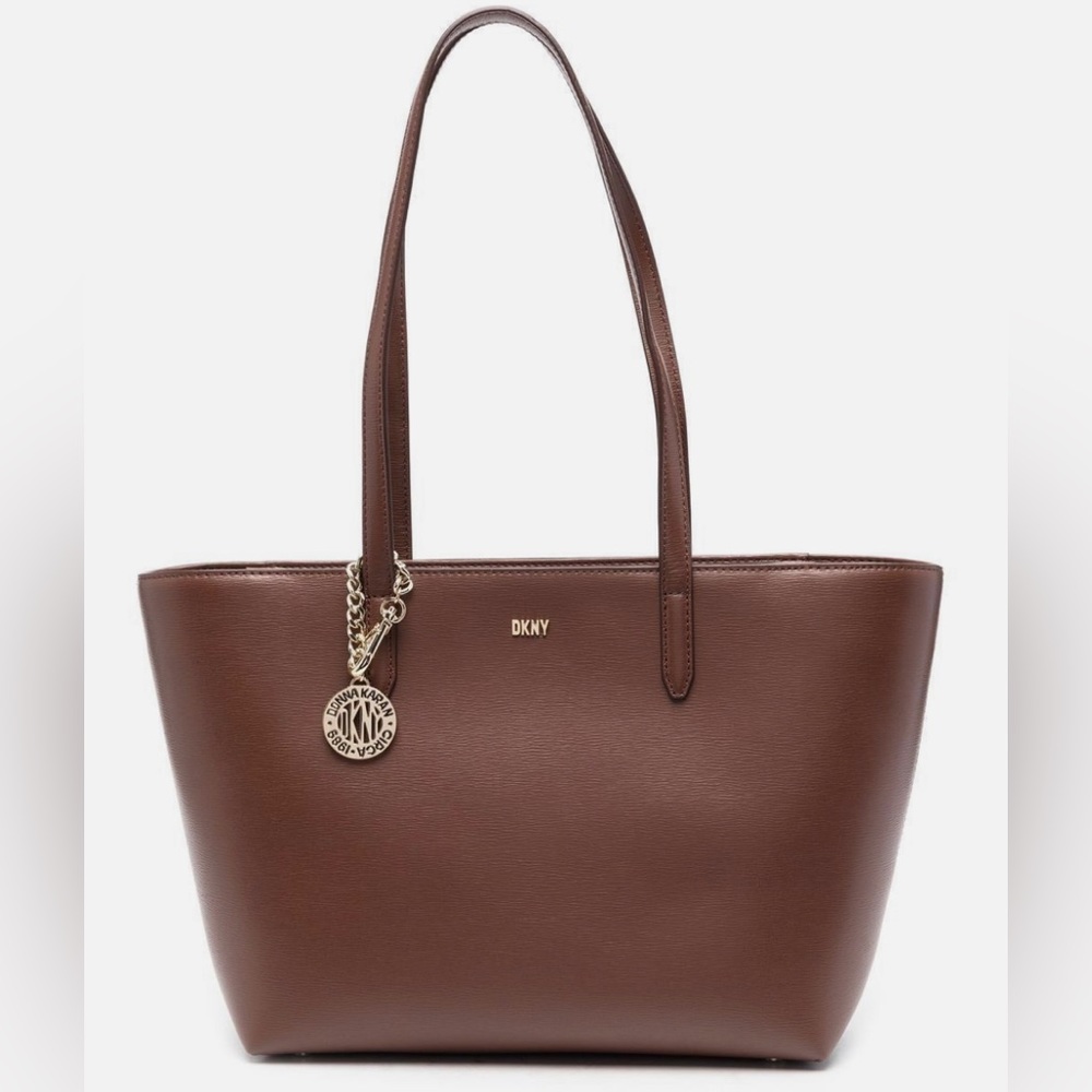 NWT DKNY Women's Brown Bryant Logo Charm
Medium Shopper Bag